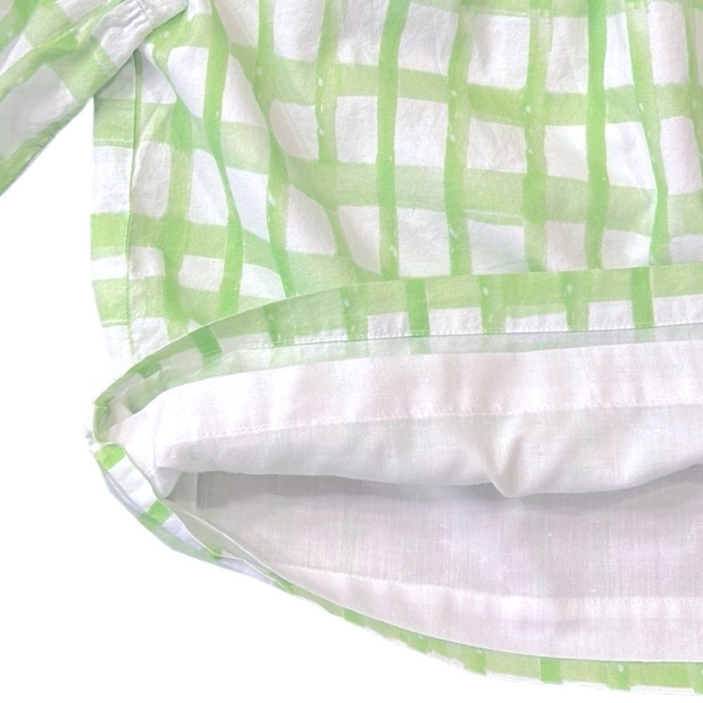 Brooke Wright Green White Off Shoulder Ruffle Top Size XS/SM - Picture 5 of 10